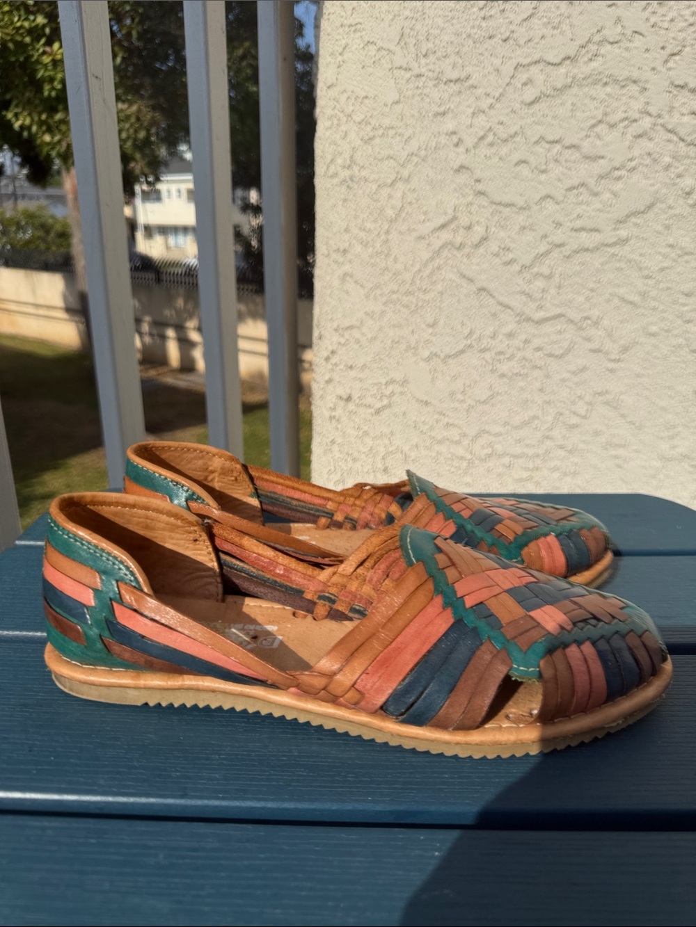 D'Santy woven leather Mexican huarache